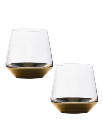 Intirilife Trinkglas 350 ml Wasser Saft Gläser in 2x 350 ml Transparent