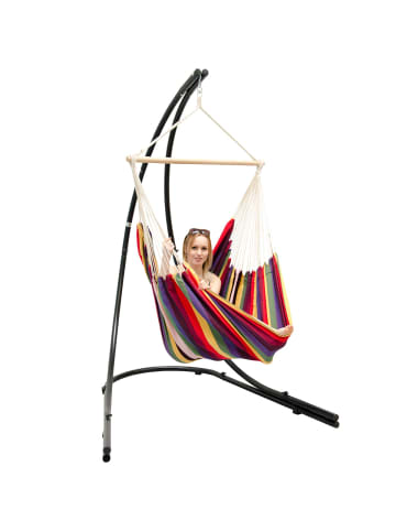 AMANKA XXL Hängestuhlgestell + Hängesessel Key West in Regenbogen