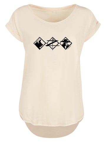 F4NT4STIC Long Cut T-Shirt Zorro Diamond Trio in Whitesand