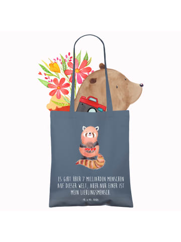Mr. & Mrs. Panda Schultasche Roter Panda mit Spruch in Indigo Blue
