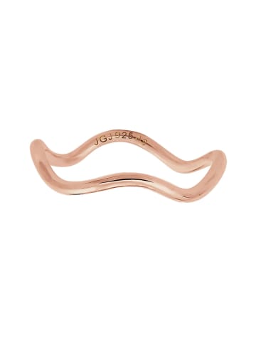 Elli Ring 925 Sterling Silber Wellen in Rosegold