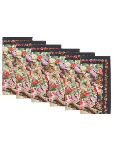 Butlers Serviette FUNGHI & FLOWERS 6er-Set in Multicolor