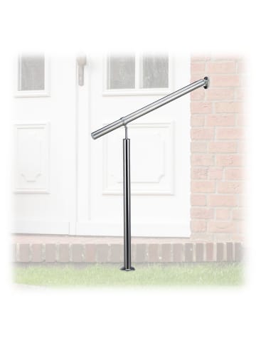 relaxdays Treppengeländer in Silber - (L)80 x (H)90 cm