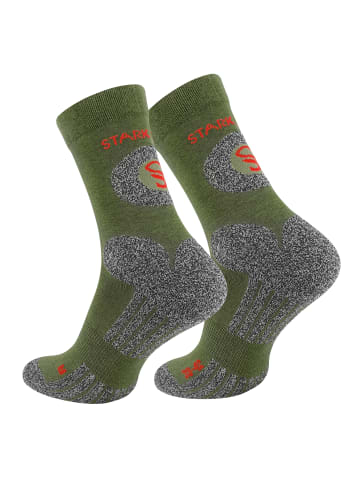 Stark Soul® Trekking Outdoor Socken 2 Paar, Unisex in Khaki