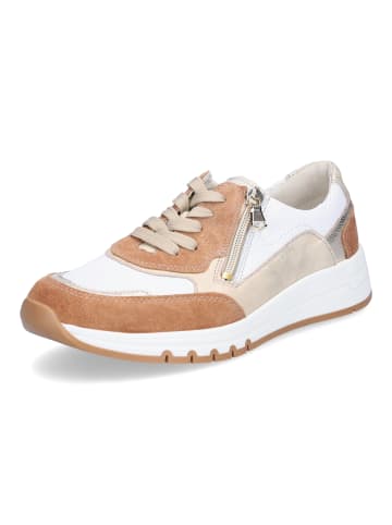 WALDLÄUFER Sneaker H-April in Braun Weiß