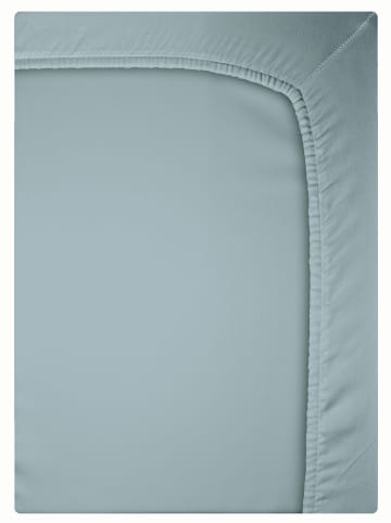 Bierbaum Biber Spannbettlaken 180x200cm Laken Baumwolle in Jeansblau