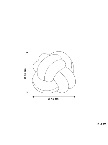 Beliani Dekokissen ANGELONIA in Grau - (W) 45 x (H) 45 x (L) 20 cm