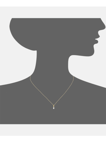 Diamant L'éternel Halskette mit Anhänger aus 375 Gelbgold mit Topas