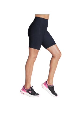 Skechers Skechers Go Flex Rib High Waisted 8 Inch Bike Short in Schwarz