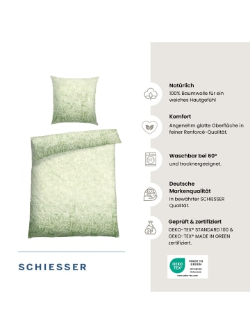 Schiesser Renforcé-Bettwäsche-Set Claire in Grün