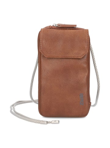 Zwei Mademoiselle.M Handytasche 10 cm in cognac