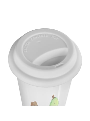 Mr. & Mrs. Panda Thermobecher Schildkröte Maus mit Spruch in Weiß