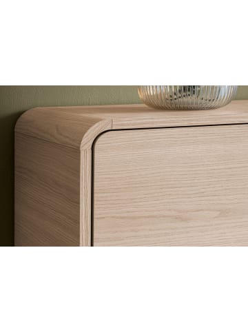 Furn.Design Vitrine Eiche natur skandinavisch 90 cm, Highboard mit Push-to-Open