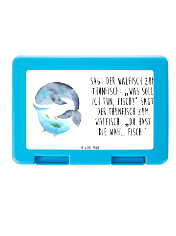 Mr. & Mrs. Panda Aufbewahrungsbox Walfisch Thunfisch mit Spruch in Weiß