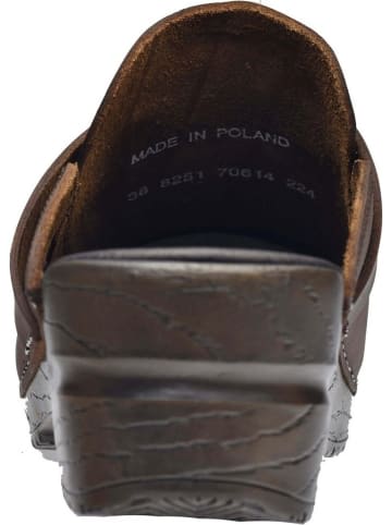 Sanita Comfortwear Clog "Original-Knaus Open" in Braun