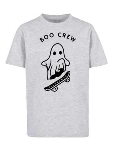 F4NT4STIC T-Shirt Boo Crew Halloween in grau meliert