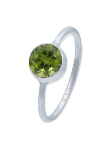 mantraroma 925er Silber - Ringe mit Peridot facettiert