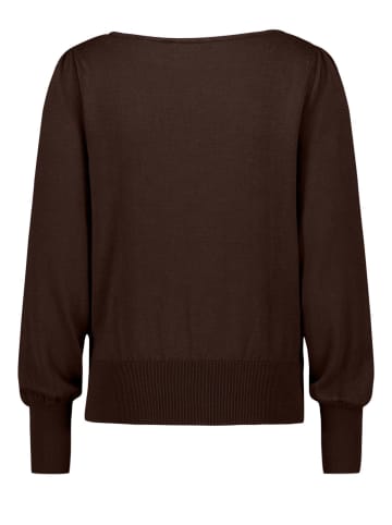 Zero Feinstrickpullover langarm in Chocolate Plum