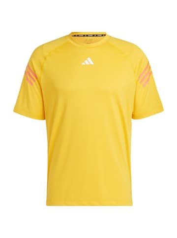 adidas Performance Trainingsshirt Train Icons 3-Streifen in gelb