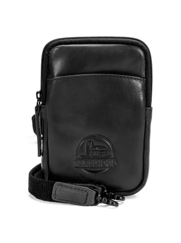 Farmhood Memphis Handytasche Leder 12 cm in black