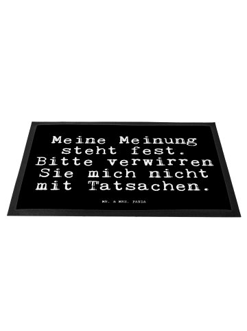 Mr. & Mrs. Panda Fußmatte Meine Meinung steht fest.... mit Spruch in Schwarz