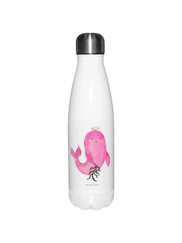 Mr. & Mrs. Panda Trinkflasche Sternzeichen Jungfrau ohne Spruch in Weiß