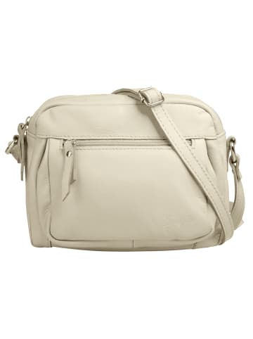 Samantha Look Umhängetasche echt Leder in creme