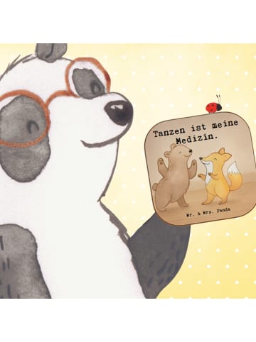Mr. & Mrs. Panda Untersetzer für Gläser Hase Tanzen Design mit S... in Weiß