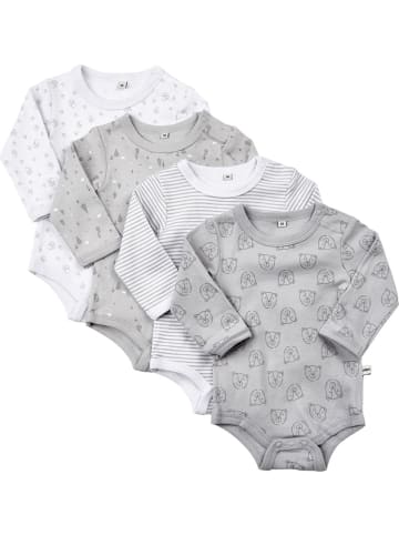 Pippi Babywear Kinder Langarmbody in Grau