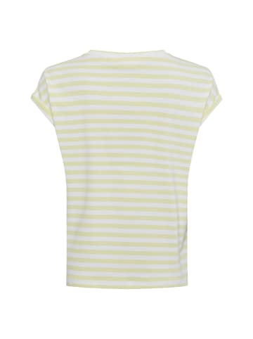 comma T-Shirt in limone weiß - 0001