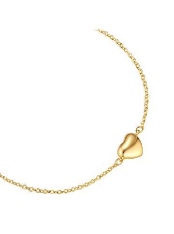 Lulu & Jane Armband Herz aus Messing mit Zirkonia in gelbgold