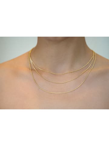 Luxxos Zopfkette "1,30 mm 585 Gelbgold" in Gold