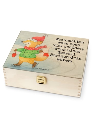 Mr. & Mrs. Panda Teekiste Fuchs  Schlittschuhe Design mit Spruch in Weiß