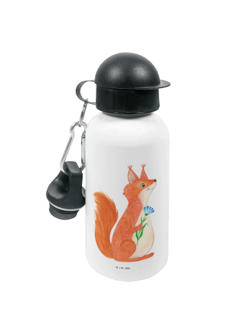 Mr. & Mrs. Panda Kindertrinkflasche Eichhörnchen Blume ohne Spruch in Weiß