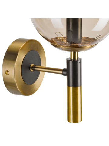 Licht-Erlebnisse Wandlampe (B)15 x (H)26.5 cm in Gold SchwarzGold Schwarz