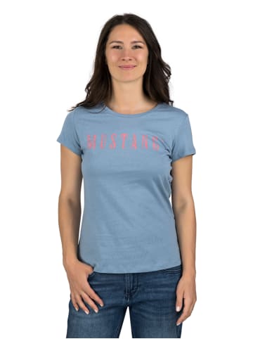 Mustang T-Shirt Alexia C Logo in Blau