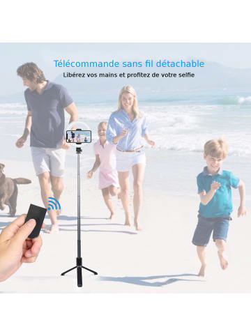 Platyne Selfie-Licht mit Fernbedienung in Schwarz
