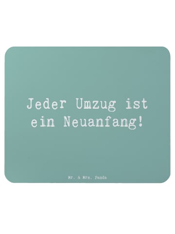 Mr. & Mrs. Panda Mousepad Spruch Umzug Neuanfang mit Spruch in Meeresbrise