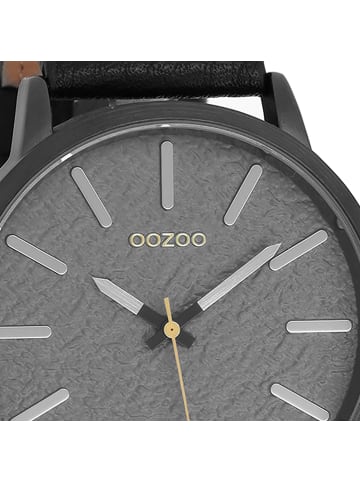 Oozoo Analog-Armbanduhr Oozoo Timepieces schwarz extra groß (ca. 48mm)