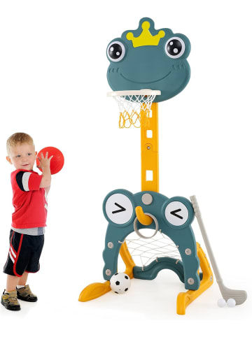 COSTWAY 4-in-1 Basketballkorb Kinder ab 3 Jahren in Grün