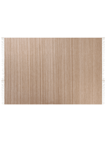 Beliani Geflochtener Teppich MALHIA in Beige - (W) 160 x (H) 0.5 x (L) 230 cm