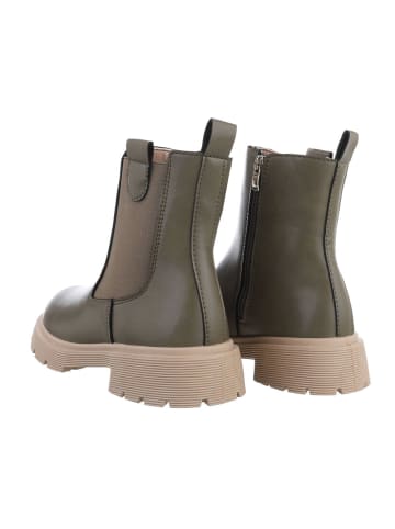 Ital-Design Stiefelette in Olive