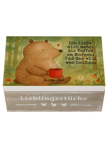 Mr. & Mrs. Panda Geschenkbox Bär Morgenkaffee Design mit Spruch in Weiß