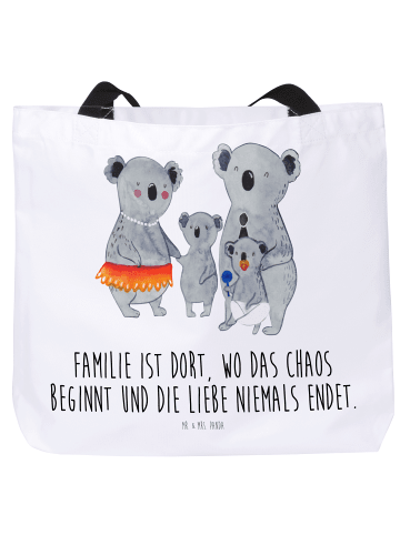 Mr. & Mrs. Panda Umhängetasche Koala Familie mit Spruch in Weiß