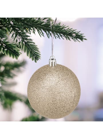 relaxdays 110-tlg. Weihnachtskugeln Set in Champagner