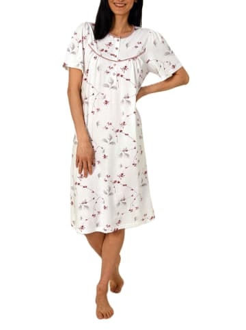 NORMANN kurzarm Nachthemd Design Knopfleiste am Hals - 85441 in rosa
