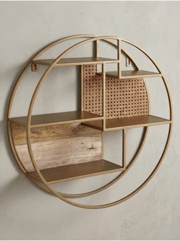 KADIMA DESIGN Wandregal | Rattan, 62x62x17cm, Wiener Geflecht
