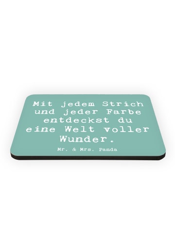 Mr. & Mrs. Panda Fridge Magnet Spruch Die Freude an der Kreativi... in Meeresbrise