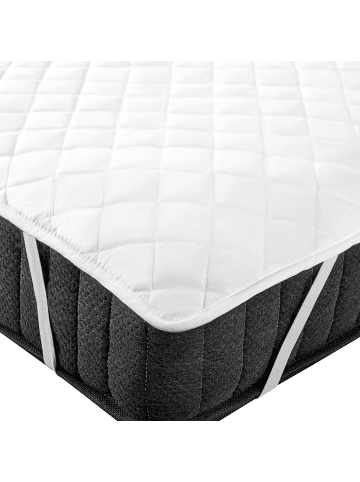 Beliani Topper ALMANZOR in Weiß - (W) 200 x (H) 1 x (L) 140 cm