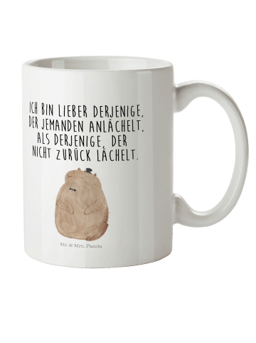 Mr. & Mrs. Panda Kindertasse Murmeltier mit Spruch in Weiß